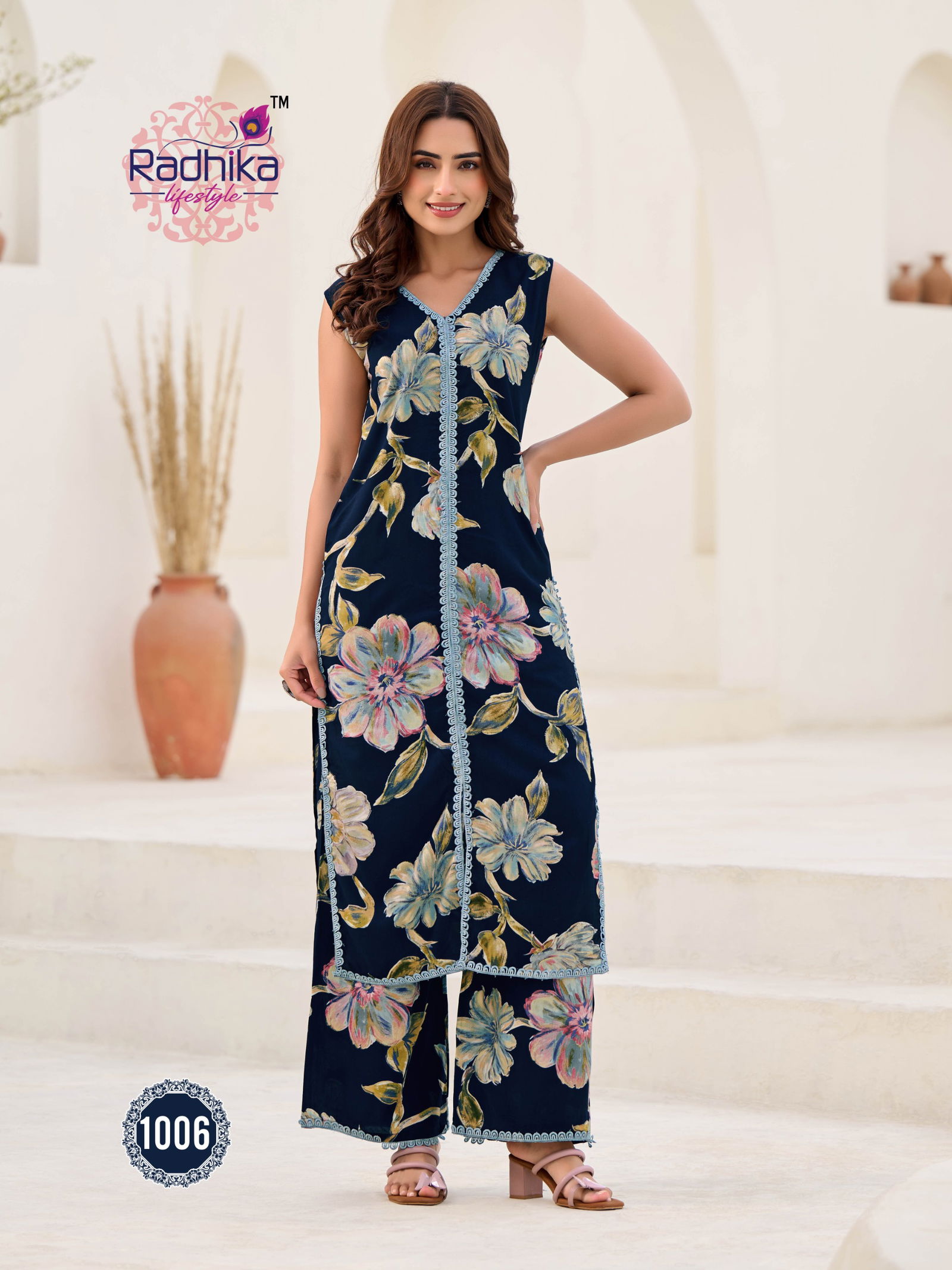 Evergreen Vol 1 By Radhika Rayon Foil Printed Kurti With Bottom Exporters In India